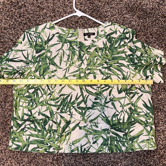 Massimo Dutti Linen Botanical Cropped Tee - Picture 11 of 13